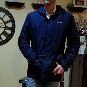 Tommy Hilfiger - Mens Navy Heavy Clasp Raincoat